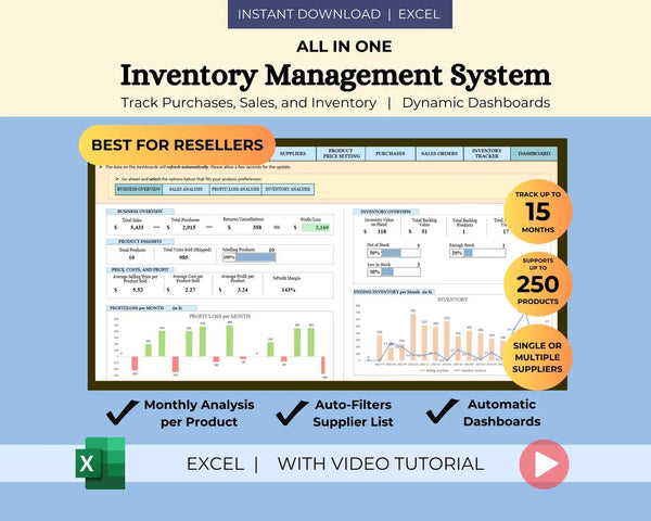 Inventory Management for Small Business | Sales Tracker & Business Dashboards