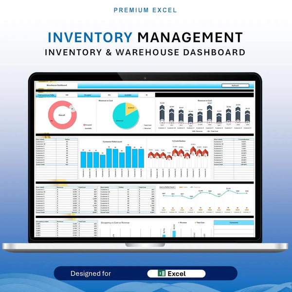 Inventory and Warehouse Management Tracker | Excel KPI Dashboard