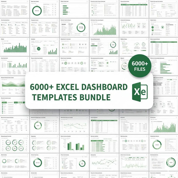 6000+ Excel Dashboard Templates Bundle | KPI, Analytics, Finance Spreadsheets